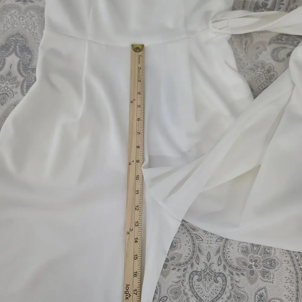 Andrew Marc sleeveless wide leg ladies jumpsuit Ivory size 6 wedding resort wear - Picture 6 of 9